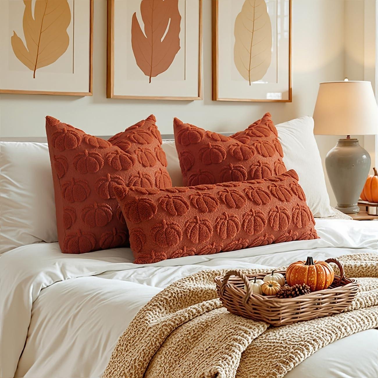 Our Cozy Review: MIULEE's Rustic Fall Pumpkin Pillows