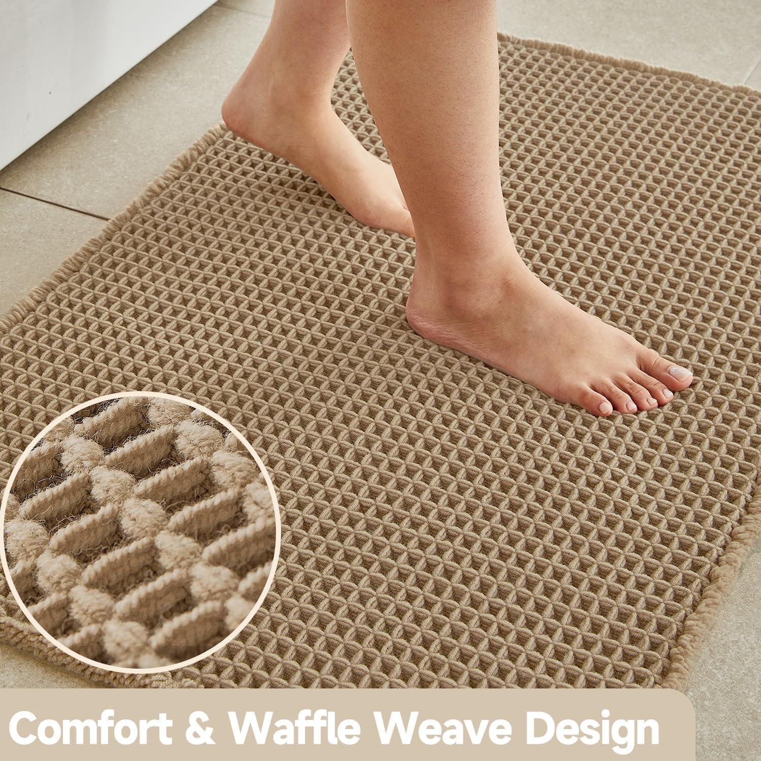 We Tested the Khaki Boho Waffle Bath Mat: Here's Why