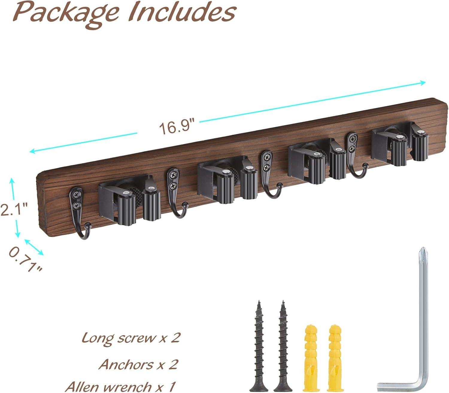 Rustic Charm Meets Organization: Our Review of the Wall-Mounted Mop and Broom Holder