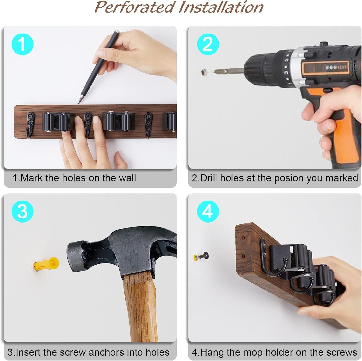 Rustic Charm Meets Organization: Our Review of the Wall-Mounted Mop and Broom Holder