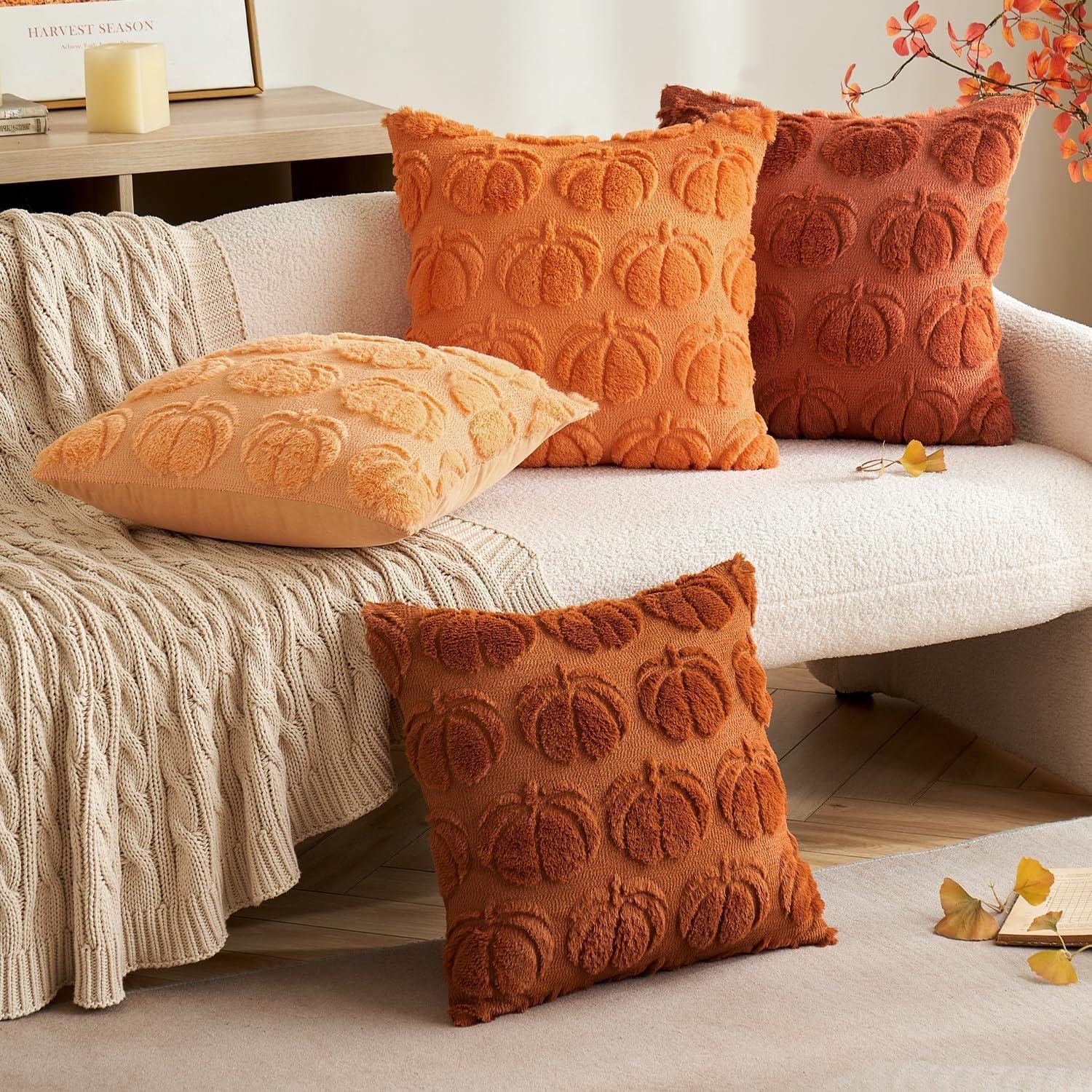 Our Cozy Review: MIULEE's Rustic Fall Pumpkin Pillows