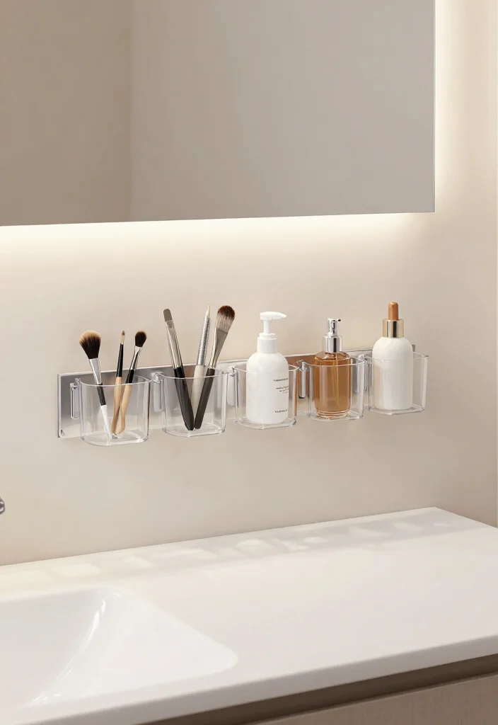 10 Quick DIY Home Organization Fixes to Create a Stress-Free Home! - 5. Magnetic Strip for Bathroom Essentials 1