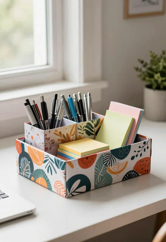 10 Quick DIY Home Organization Fixes to Create a Stress-Free Home! - 9. DIY Desk Organizer 1