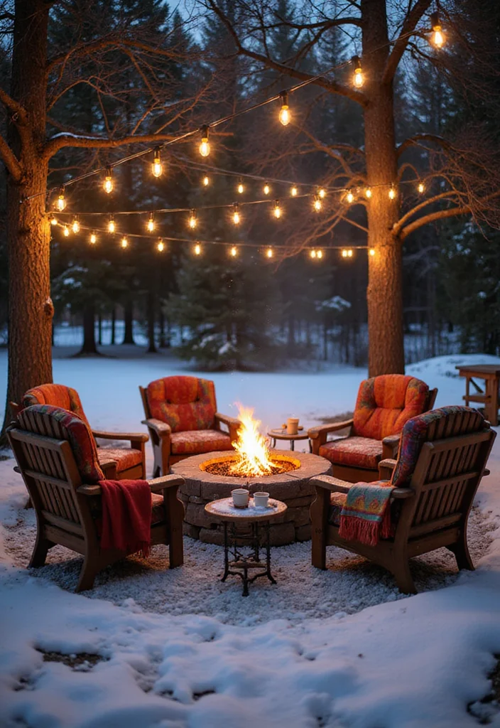 10 Winter Patio Ideas That Will Keep You Warm and Cozy All Season Long! - 1. Create a Cozy Fire Pit Area 1