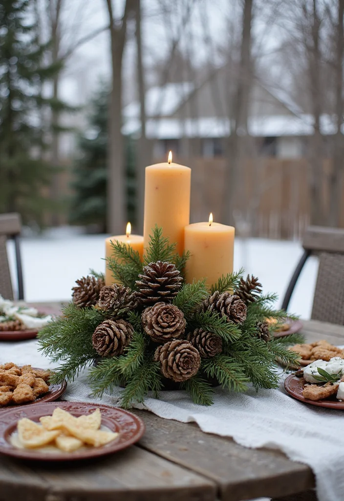 10 Winter Patio Ideas That Will Keep You Warm and Cozy All Season Long! - 7. Create a Seasonal Centerpiece 1