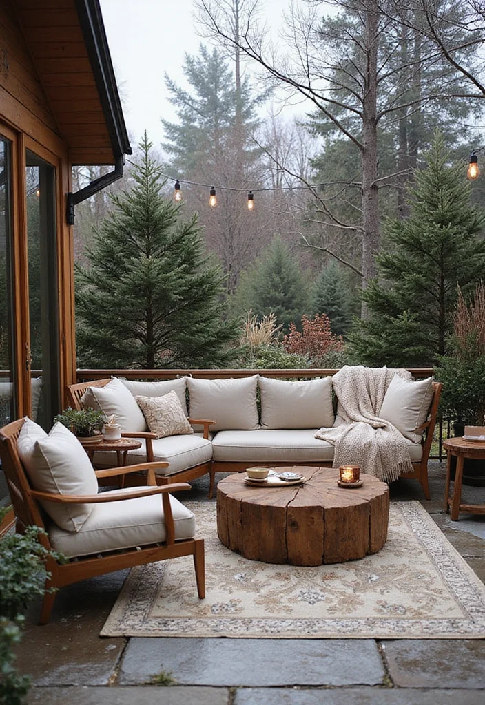 10 Winter Patio Ideas That Will Keep You Warm and Cozy All Season Long! - 9. Warm Up with Cozy Furniture 1
