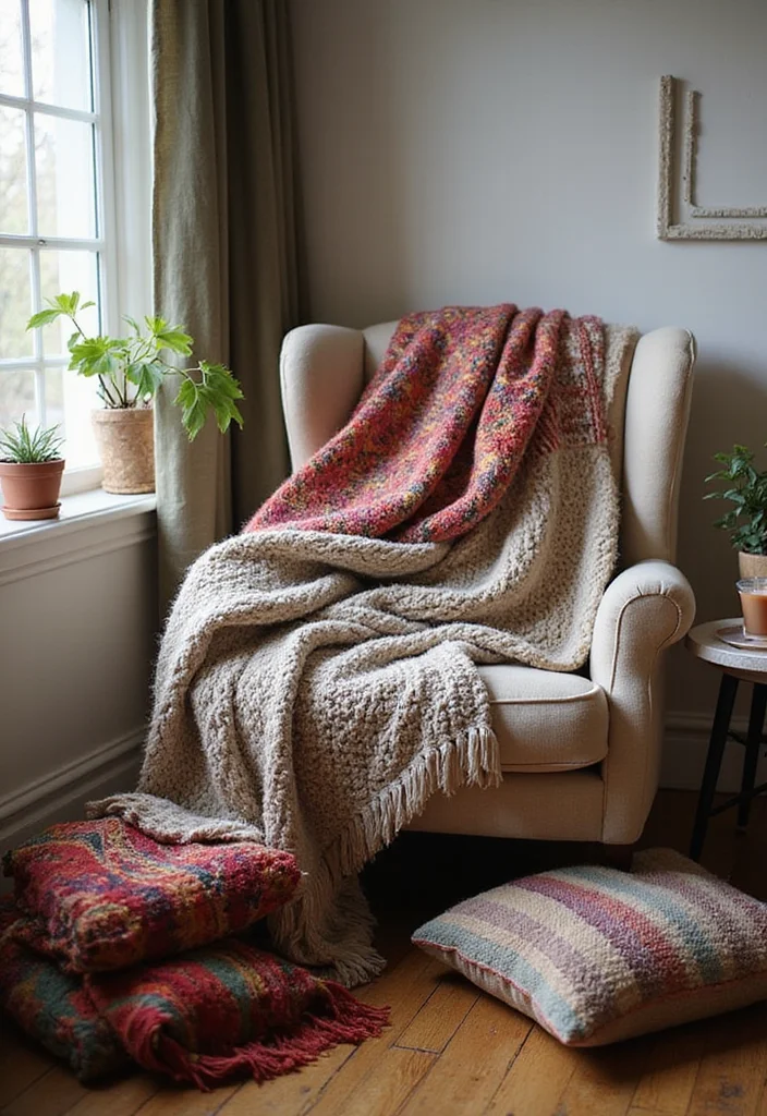 12 Stunning Bohemian Home Accents That Will Transform Your Space (You Won't Believe #8!) - 11. Textured Throws and Blankets 1