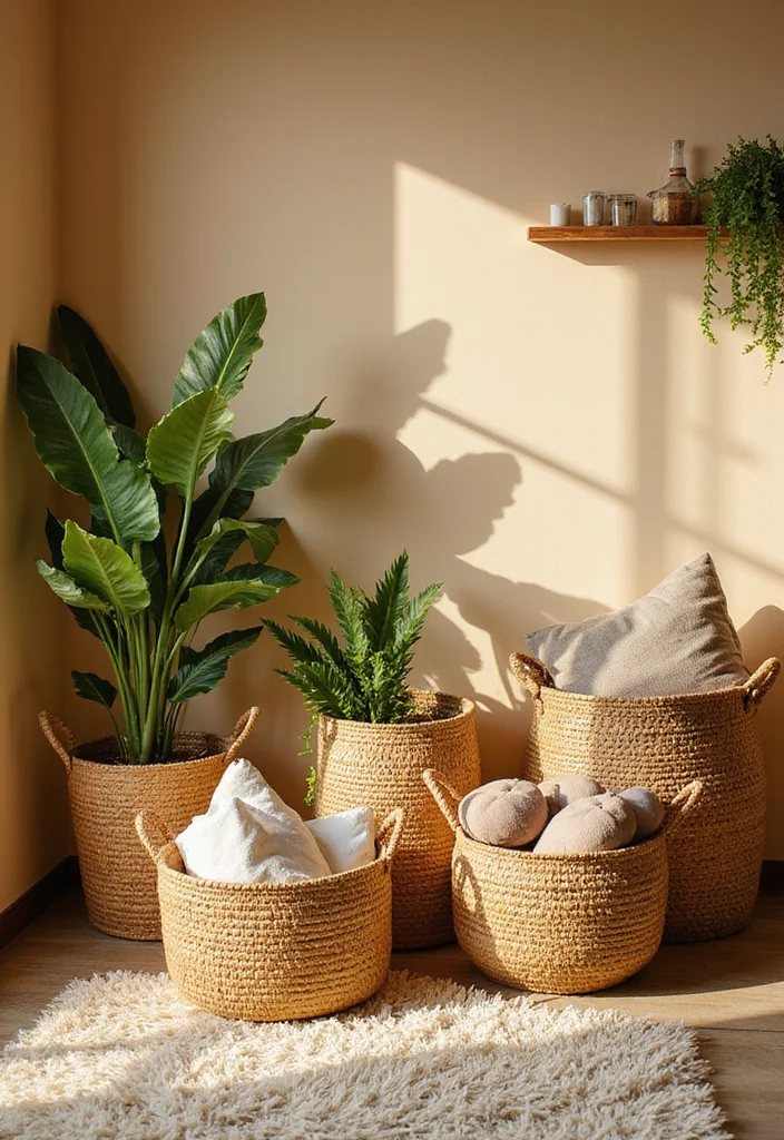 12 Stunning Bohemian Home Accents That Will Transform Your Space (You Won't Believe #8!) - 2. Woven Baskets 1