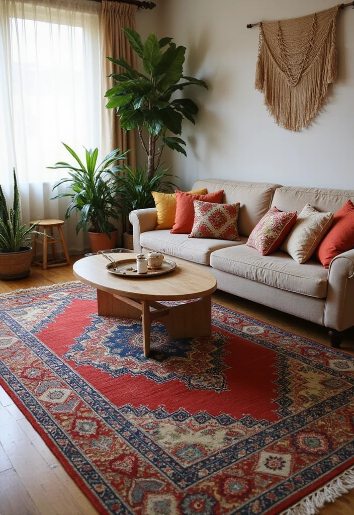 12 Stunning Bohemian Home Accents That Will Transform Your Space (You Won't Believe #8!) - 4. Artistic Area Rugs 1