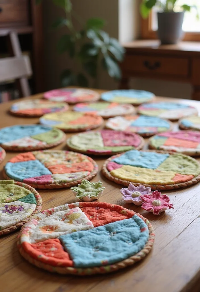 13 Craft Home Decor Projects That Are So Easy, Your Kids Can Help Too! (#4 Is Adorable!) - 10. Simple Quilted Coasters 1