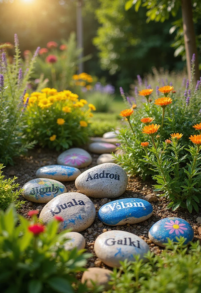 13 Craft Home Decor Projects That Are So Easy, Your Kids Can Help Too! (#4 Is Adorable!) - 13. Painted Rocks for Garden Markers 1