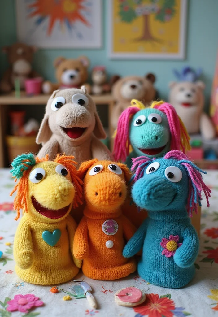 13 Craft Home Decor Projects That Are So Easy, Your Kids Can Help Too! (#4 Is Adorable!) - 4. Adorable Sock Puppets 1