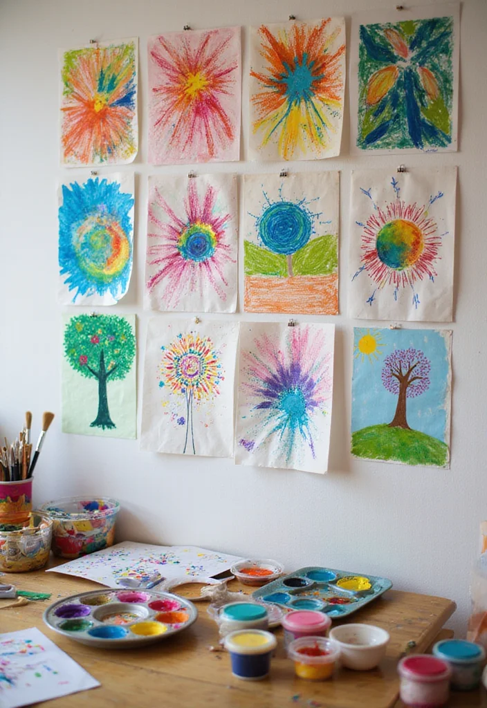 13 Craft Home Decor Projects That Are So Easy, Your Kids Can Help Too! (#4 Is Adorable!) - 5. Homemade Wall Art 1