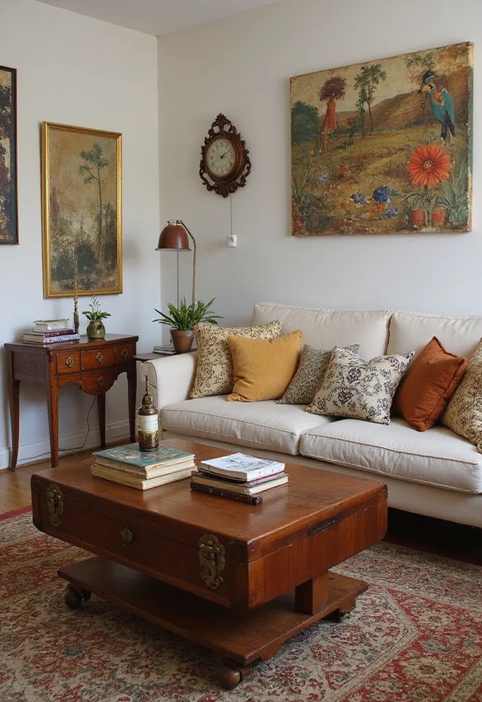 14 Cozy Living Room Decor Trends You Need to Try Right Now! - 5. Vintage Finds 1