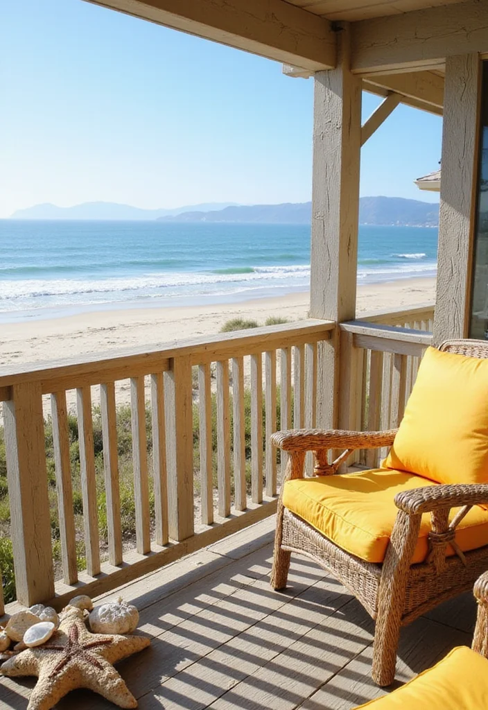 14 Wood Balcony Railings That Blend Safety with Style (Your Guests Will Be Impressed!) - 5. Beachy Vibes with Coastal-Style Railings 1