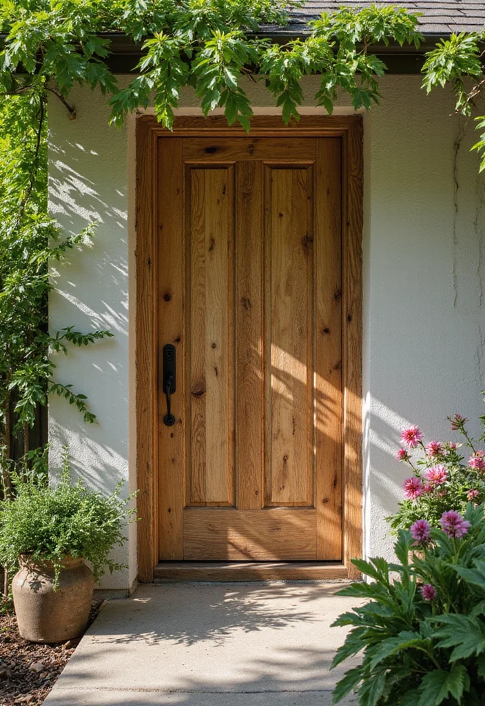 15 Rustic Front Door Ideas That’ll Make Your Home Feel Like a Cozy Retreat! - 11. Eco-Friendly Options 1