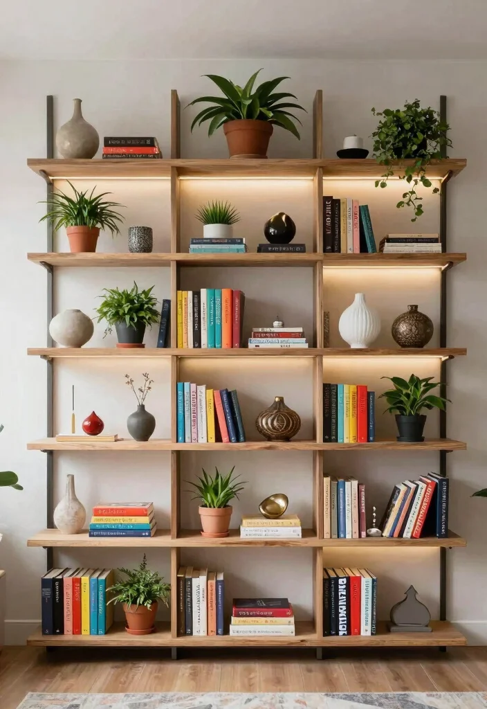 16 Cozy Living Room Ideas That Are Trending Right Now (Don't Miss #11!) - 12. Artful Display Shelves 1