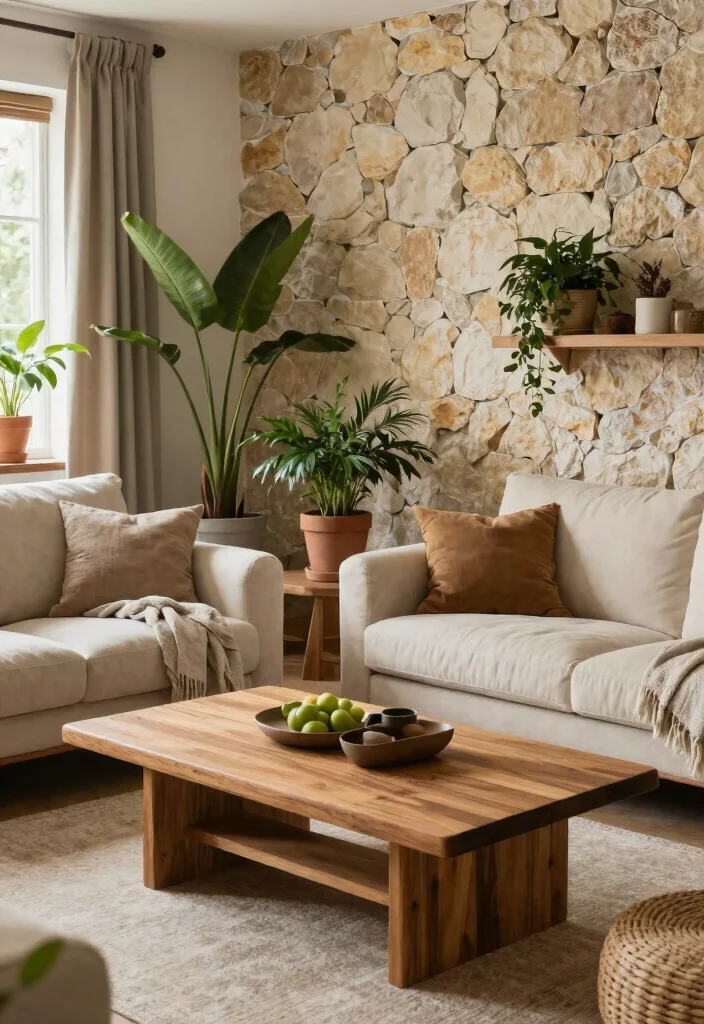 16 Cozy Living Room Ideas That Are Trending Right Now (Don't Miss #11!) - 13. Warm, Natural Materials 1