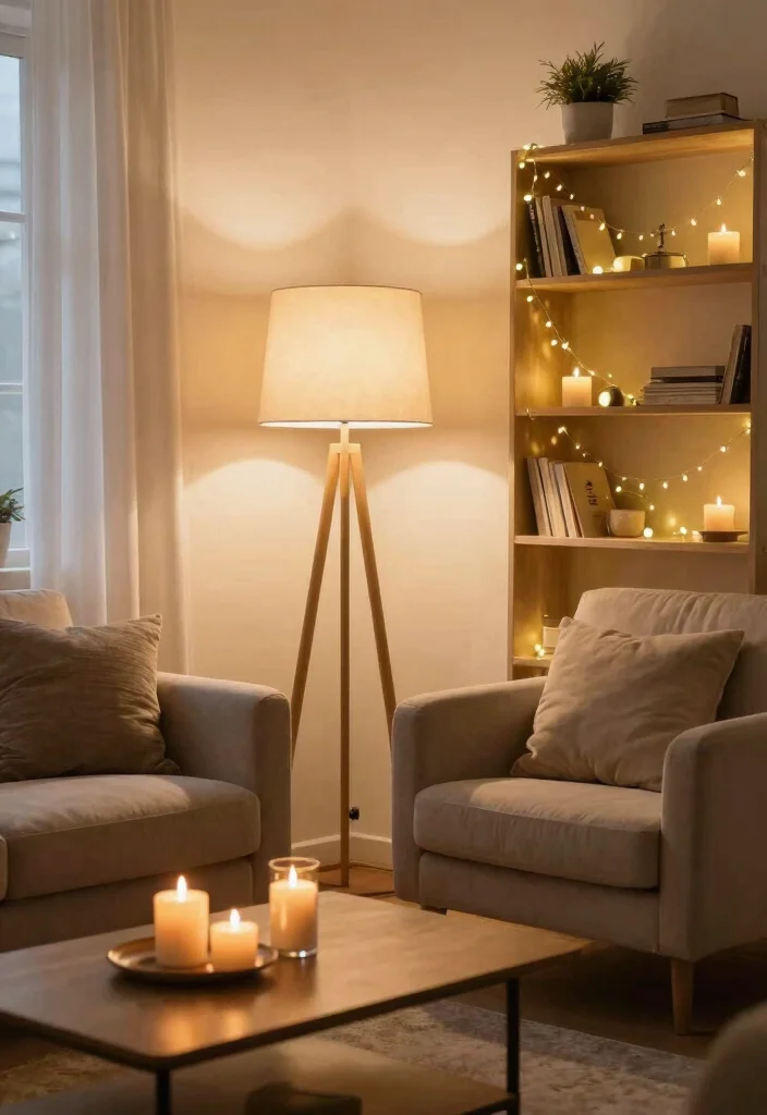 16 Cozy Living Room Ideas That Are Trending Right Now (Don't Miss #11!) - 2. Soft Lighting 1