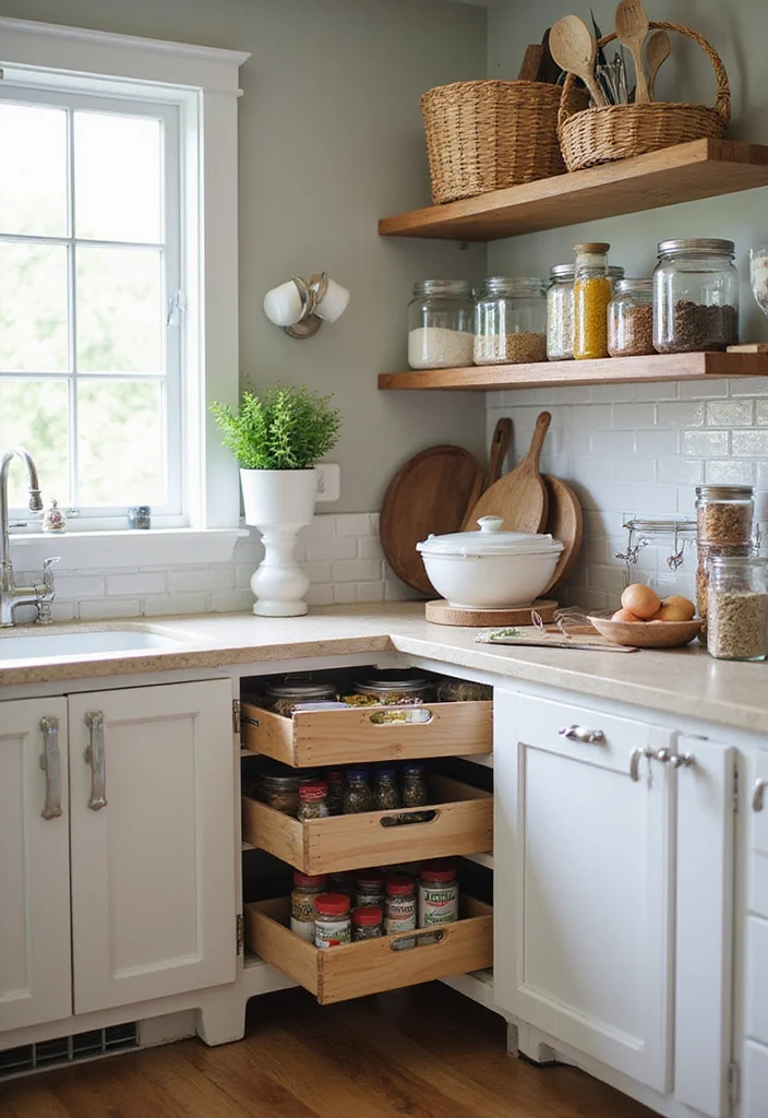 16 Family-Friendly Farmhouse Kitchen Designs That Are Perfect for Gatherings! - 11. Practical Storage Solutions 1
