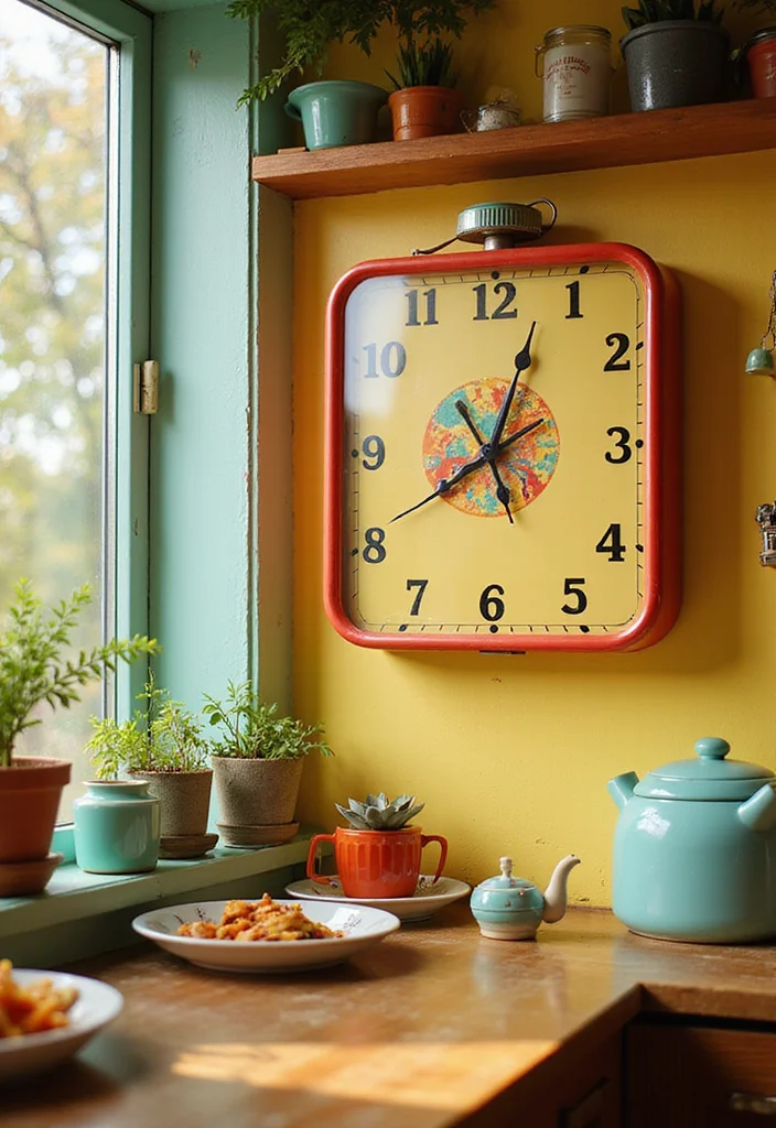 17 Unique Vintage Home Accents You Never Knew You Needed (Prepare to Be Inspired!) - 9. Retro Wall Clocks 1