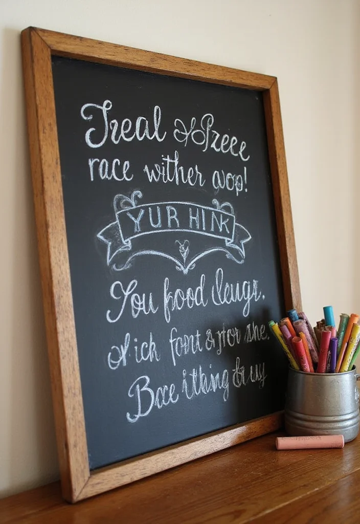 19 Vintage Wall Art Ideas That Will Instantly Upgrade Your Home's Style! - 11. Vintage Chalkboard Art 1