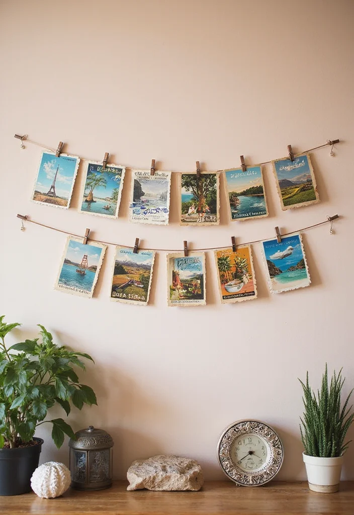 19 Vintage Wall Art Ideas That Will Instantly Upgrade Your Home's Style! - 15. Vintage Postcards 1