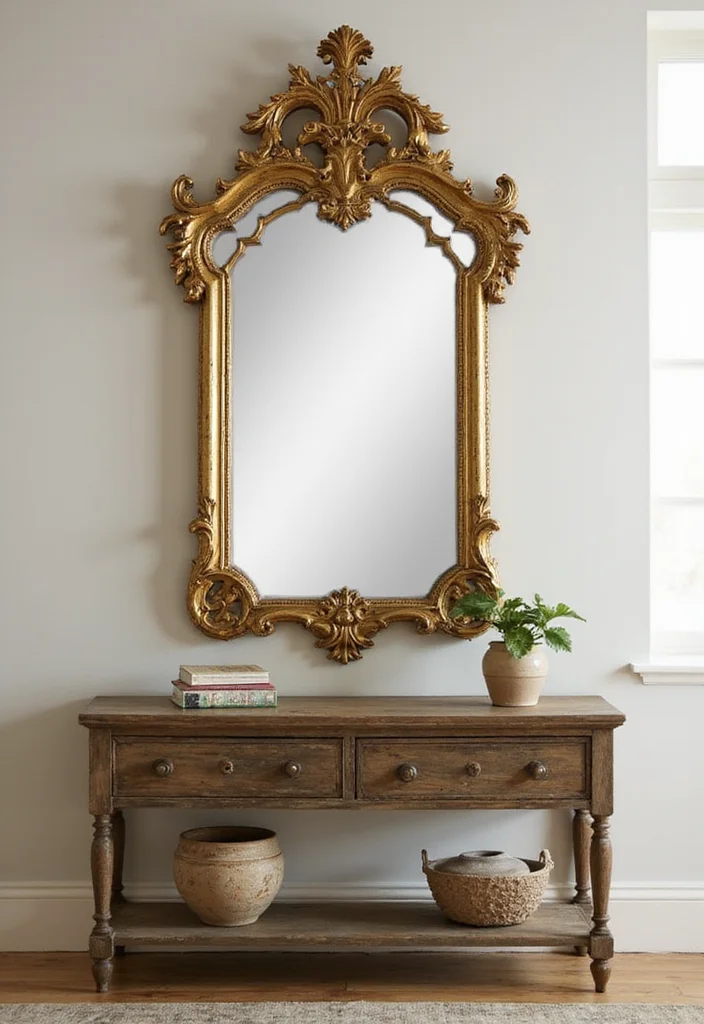 19 Vintage Wall Art Ideas That Will Instantly Upgrade Your Home's Style! - 3. Antique Mirrors 1