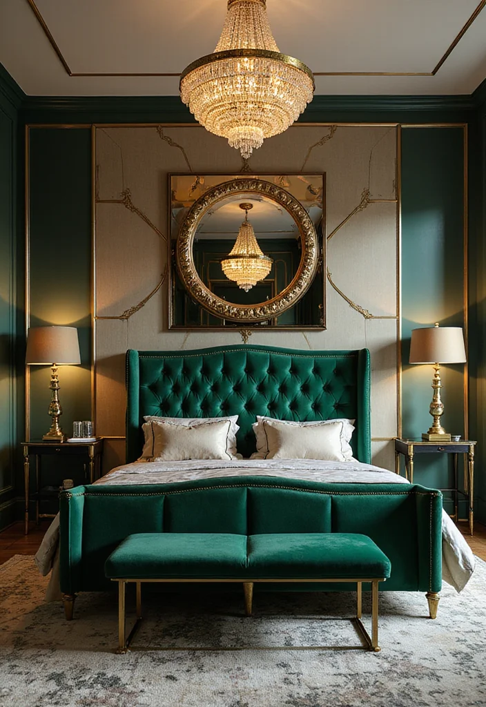 20 Luxurious Bedroom Styles That'll Make You Feel Like Royalty (Don't Miss #5!) - 12. Art Deco Luxury 1