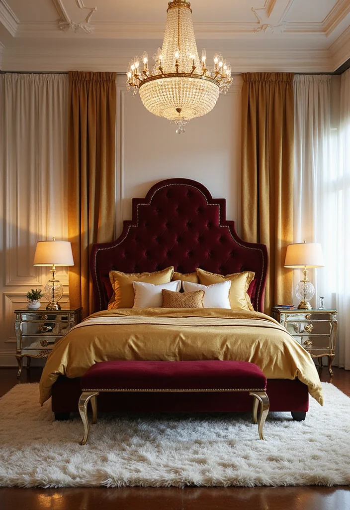 20 Luxurious Bedroom Styles That'll Make You Feel Like Royalty (Don't Miss #5!) - 5. Glamorous Hollywood Regency 1