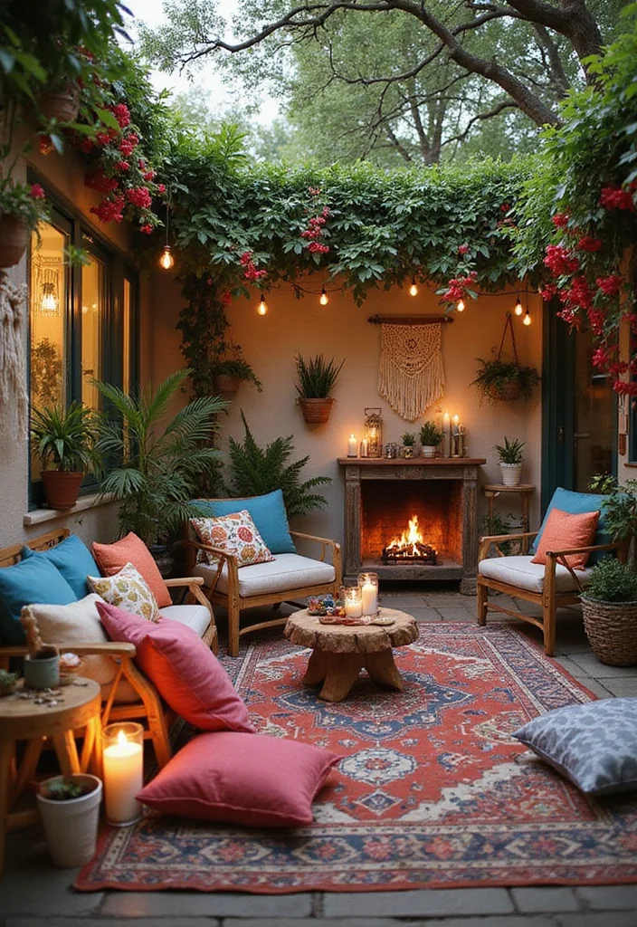 25 Patio Furniture Ideas for a Stylish and Comfortable Outdoor Space! - 23. Bohemian Chic Style 1