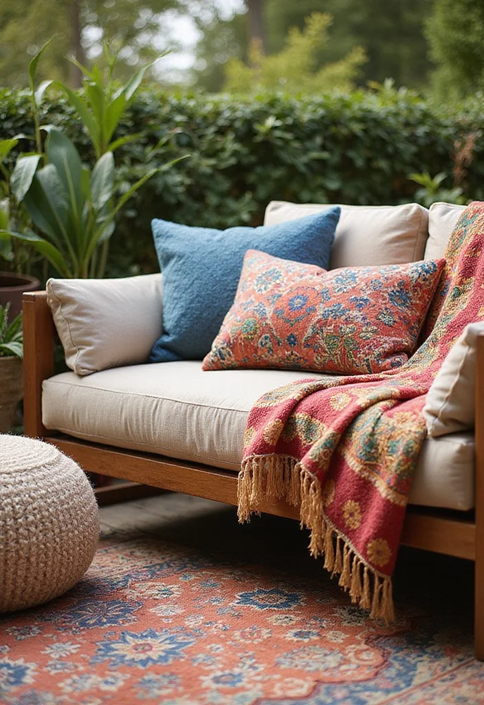 25 Patio Furniture Ideas for a Stylish and Comfortable Outdoor Space! - 7. Textured Fabrics 1