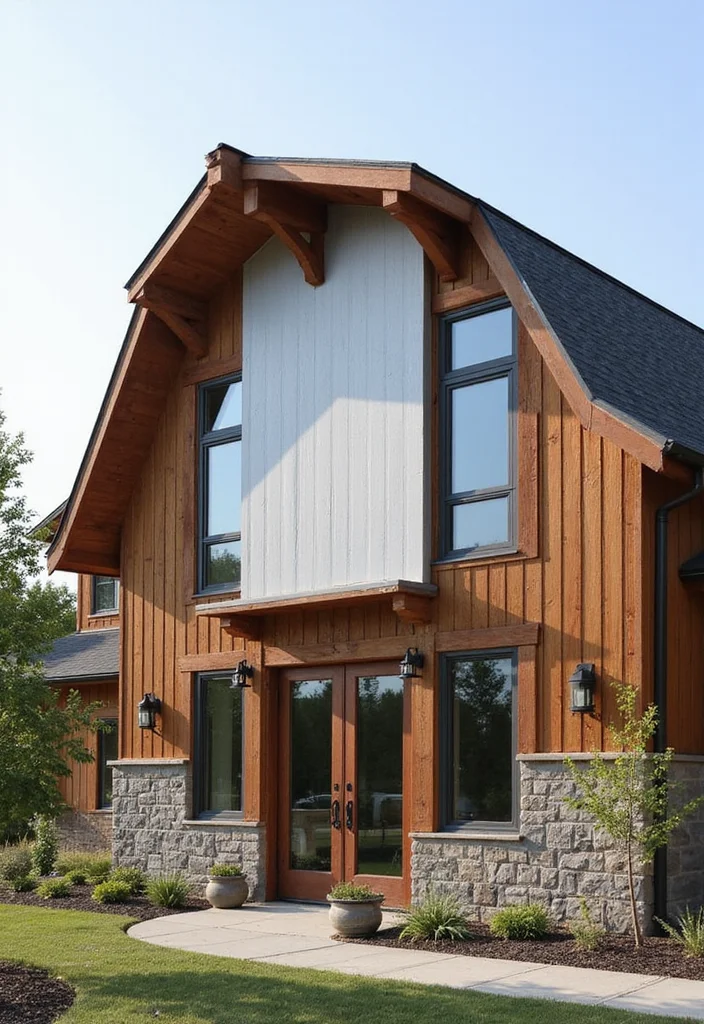 15 Jaw-Dropping Barndominium Siding Ideas That'll Transform Your Home (Check Out #11!) - 10. Mixed Materials 1