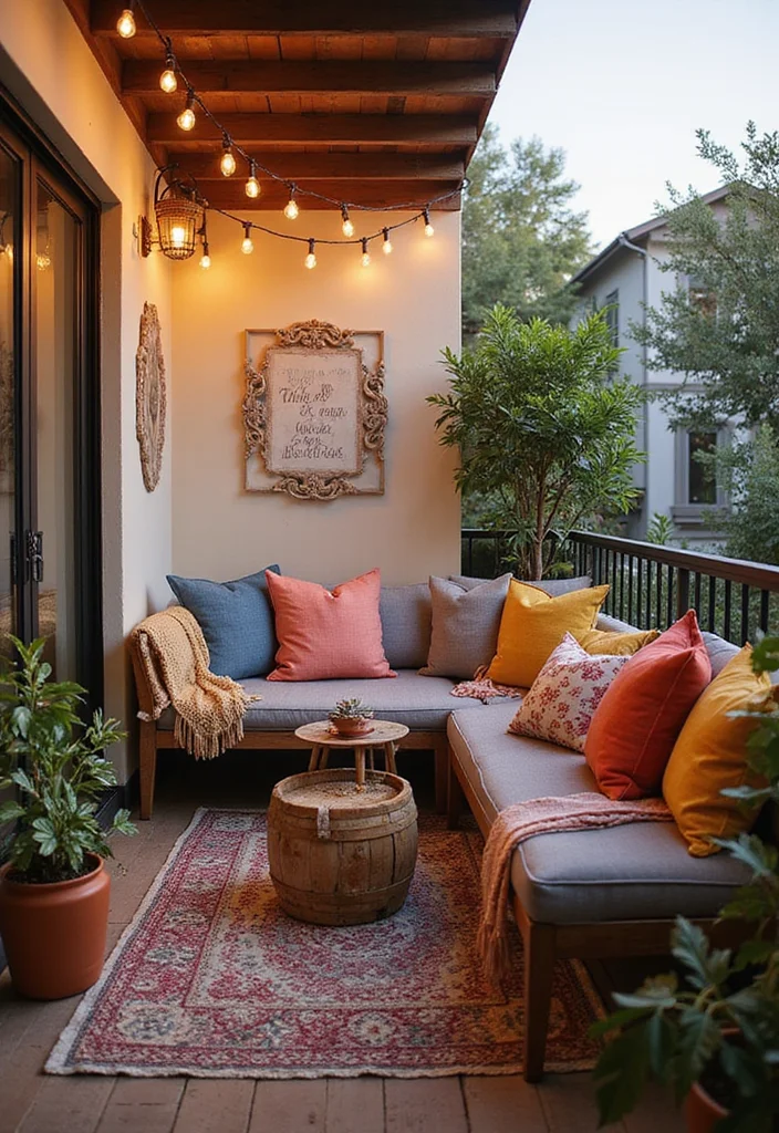 18 Cozy Balcony Furniture Ideas That Will Maximize Your Small Space (Get Ready for #6!) - 18. Personal Touches 1
