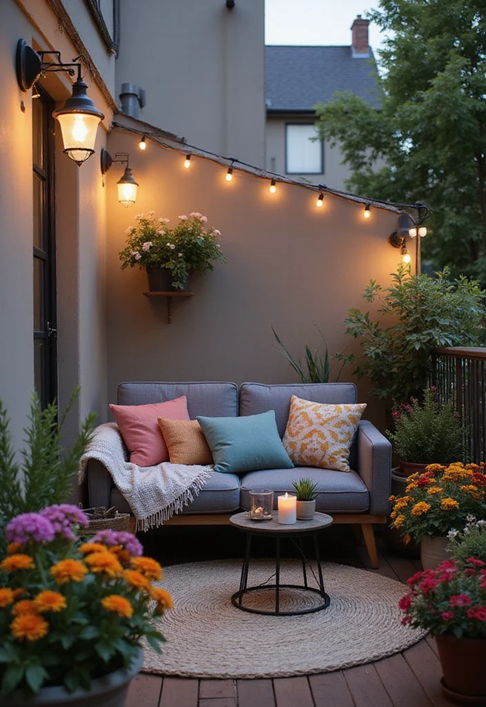 18 Cozy Balcony Furniture Ideas That Will Maximize Your Small Space (Get Ready for #6!) - 3. Compact Sofa 1