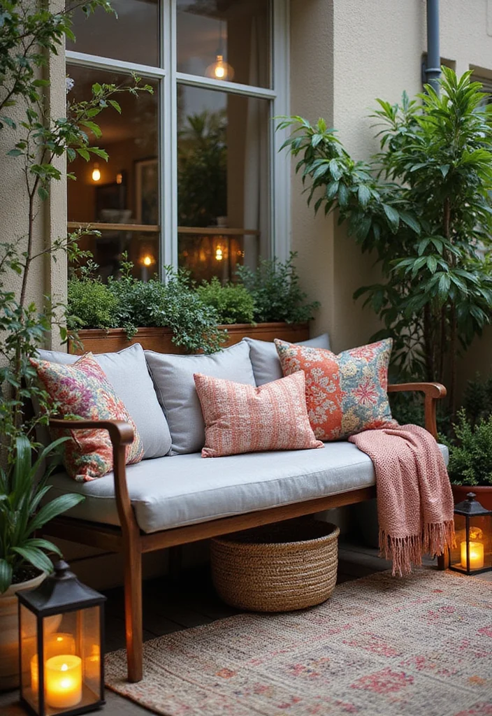 18 Cozy Balcony Furniture Ideas That Will Maximize Your Small Space (Get Ready for #6!) - 5. Corner Bench 1