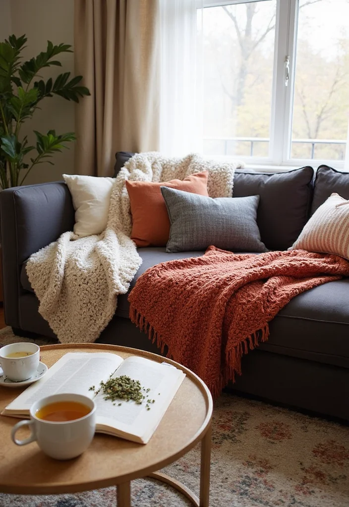 18 Cozy Living Room Ideas That'll Make Your Home Feel Like a Hug (You Won't Want to Leave #12!) - 1. Soft, Layered Textiles 1