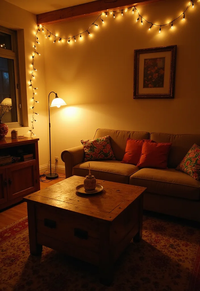 18 Cozy Living Room Ideas That'll Make Your Home Feel Like a Hug (You Won't Want to Leave #12!) - 6. Ambient Lighting Options 1