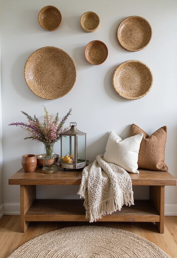 How to Create a Welcoming Rustic Entryway with the Perfect Table - 2. Layer Textures 1
