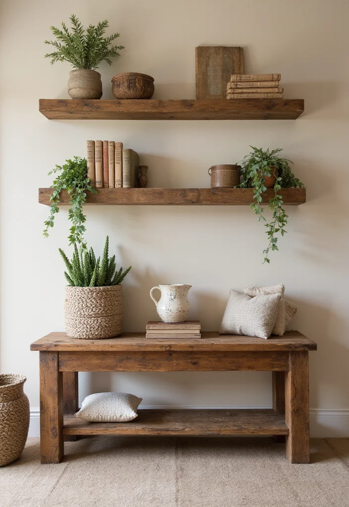 How to Create a Welcoming Rustic Entryway with the Perfect Table - 5. Utilize Vertical Space 1