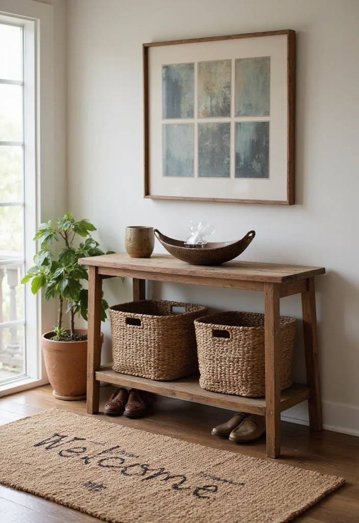 How to Create a Welcoming Rustic Entryway with the Perfect Table - 9. Consider Functionality 1