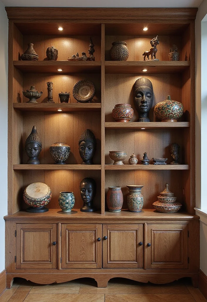 15 Stunning Afrohemian Decor Ideas That Will Transform Your Living Room Into a Cultural Oasis! - 11. Incorporating Traditional Artifacts 1