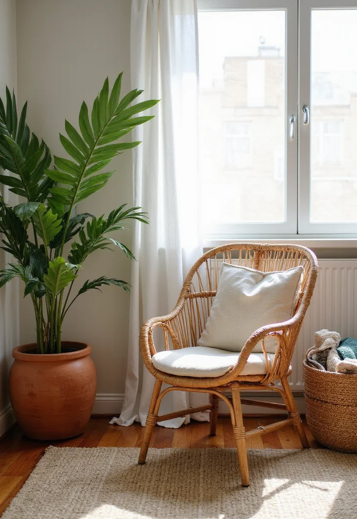 15 Stunning Afrohemian Decor Ideas That Will Transform Your Living Room Into a Cultural Oasis! - 13. Adding a Touch of Nature with Organic Elements 1