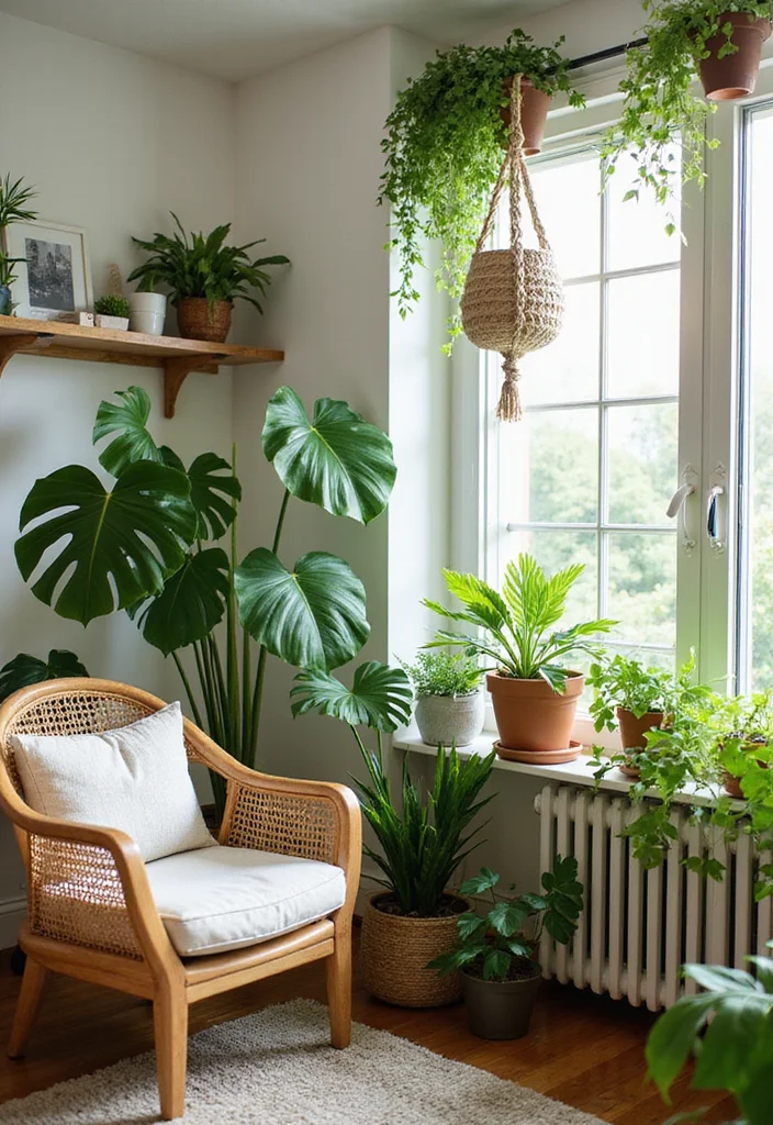 15 Stunning Afrohemian Decor Ideas That Will Transform Your Living Room Into a Cultural Oasis! - 4. Indoor Plants for a Lively Feel 1