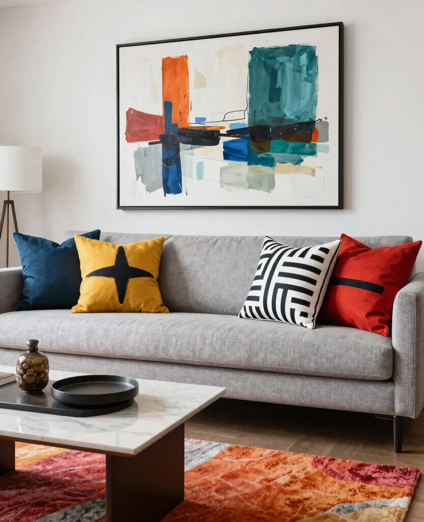 10 Best Decorative Pillows for Cozy Living Rooms - Style Meets Comfort - 4. Graphic Prints: Bold and Beautiful 1