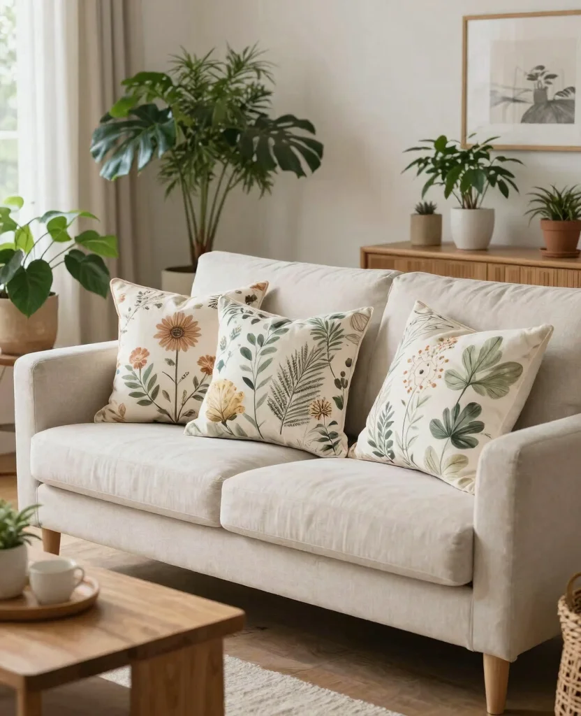 10 Best Decorative Pillows for Cozy Living Rooms - Style Meets Comfort - 5. Nature-Inspired: Bring the Outdoors In 1