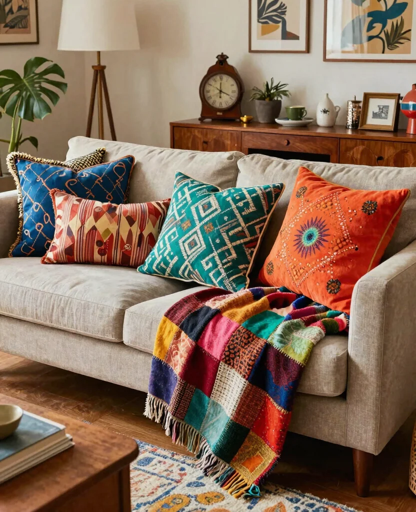 10 Best Decorative Pillows for Cozy Living Rooms - Style Meets Comfort - 7. Eclectic Vibes: Mix and Match 1